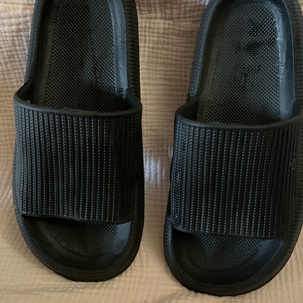 Black Slide Sandals